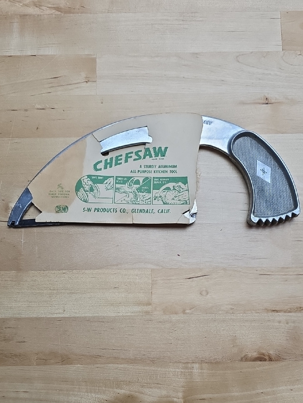 Vintage 50s Chefsaw Chef Saw Aluminum Cutlery